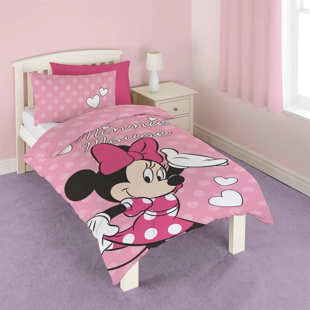 Disney Minnie Mouse Spots Duvet Cover Set in Pink