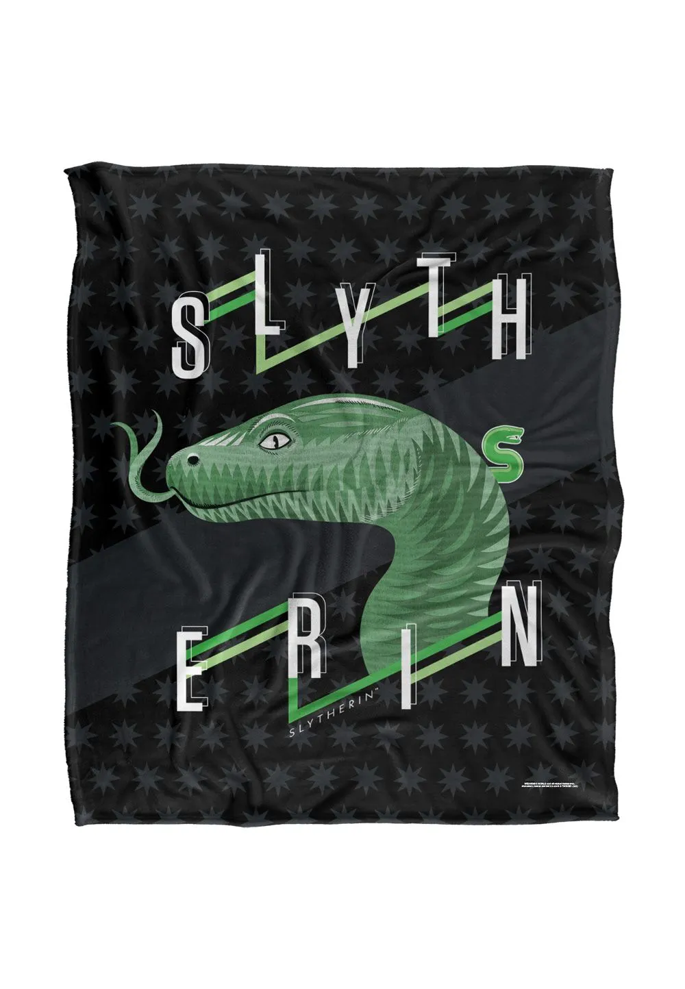 Harry Potter Blanket, 152x127 cm Neo Industries Slytherin Silky Touch Super Soft Throw Blanket in White