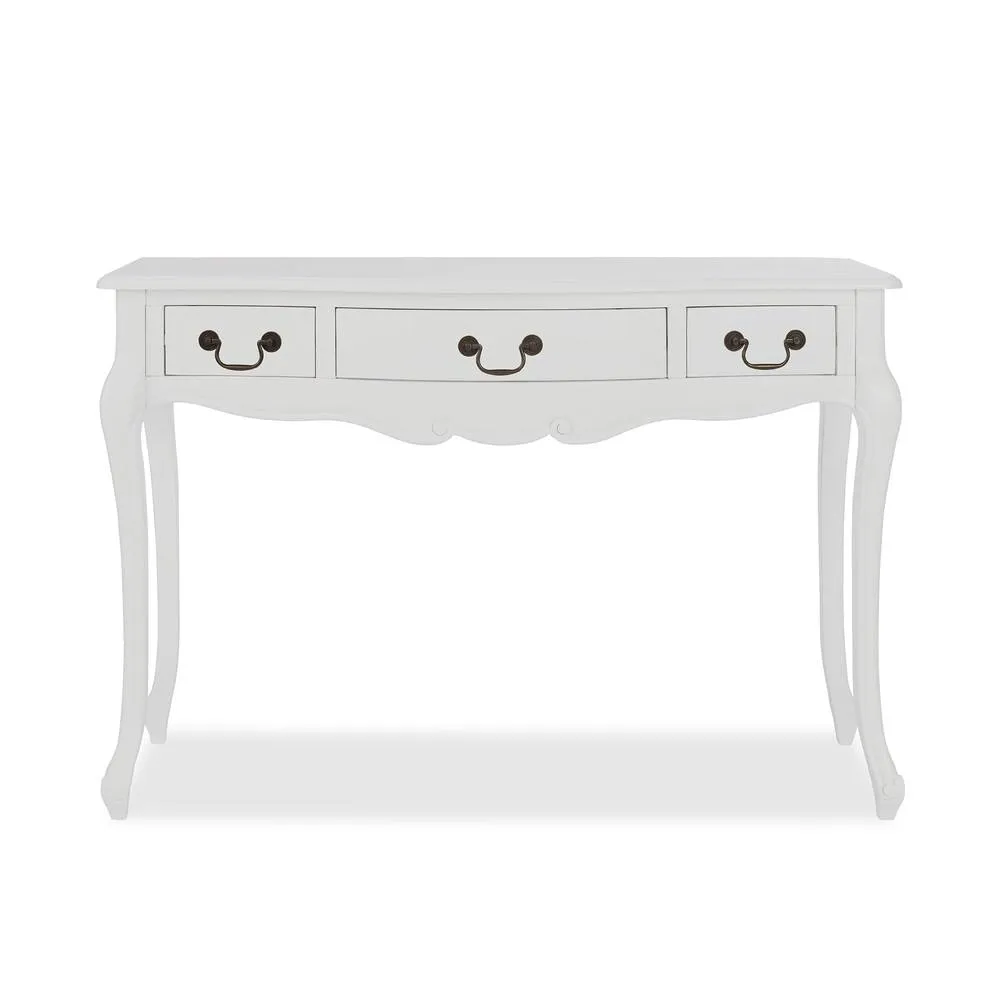 Statement Furniture Juliette Dressing Table Set (Stool, Table, 3 Way Mirror) in White 3
