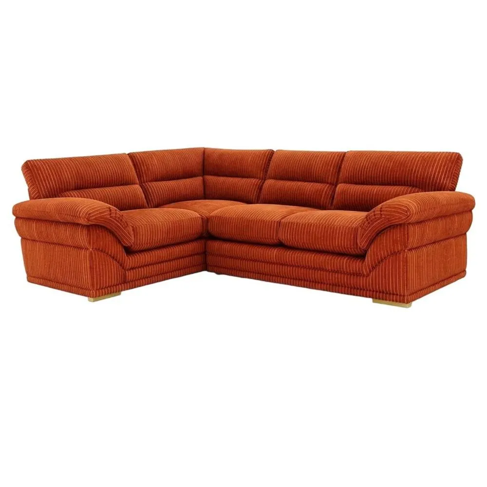 Bliss Furniture Amalfi Claude Right Hand 2 Piece Corner Sofa in Orange