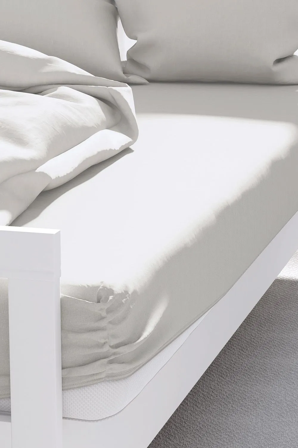 Belledorm Egyptian Cotton 200 Thread Count 38cm Fitted Sheet in Beige 2
