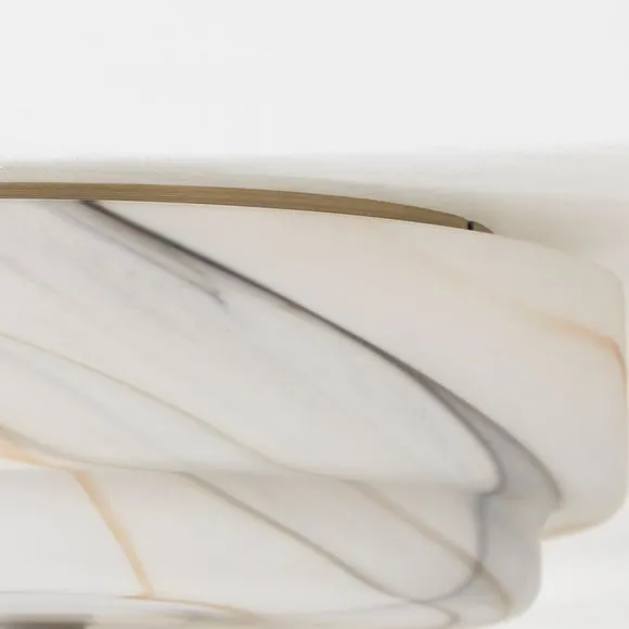 Hotel Kimpton Alabaster Bathroom Flush Ceiling Light 4