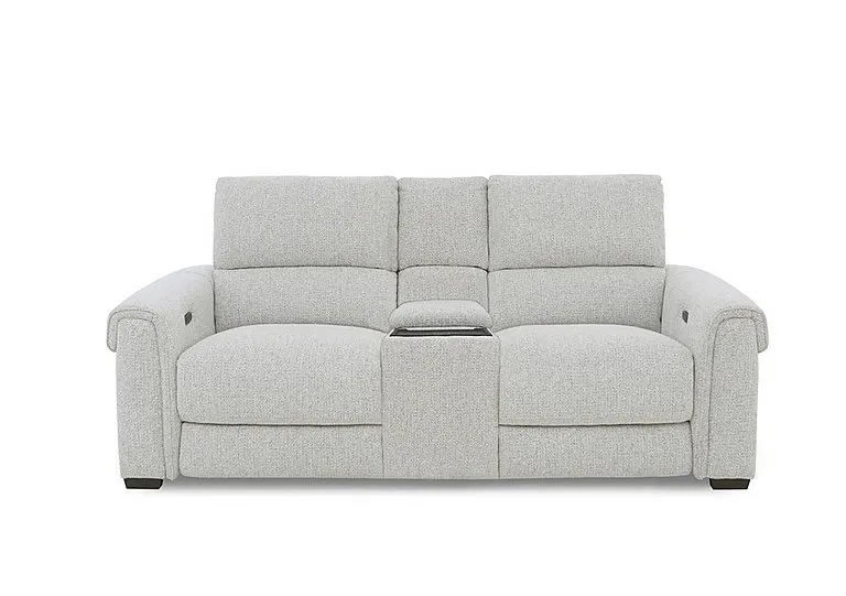 Nixon 2 Seater Fabric Power Recliner Sofa with Cupholder Power Console