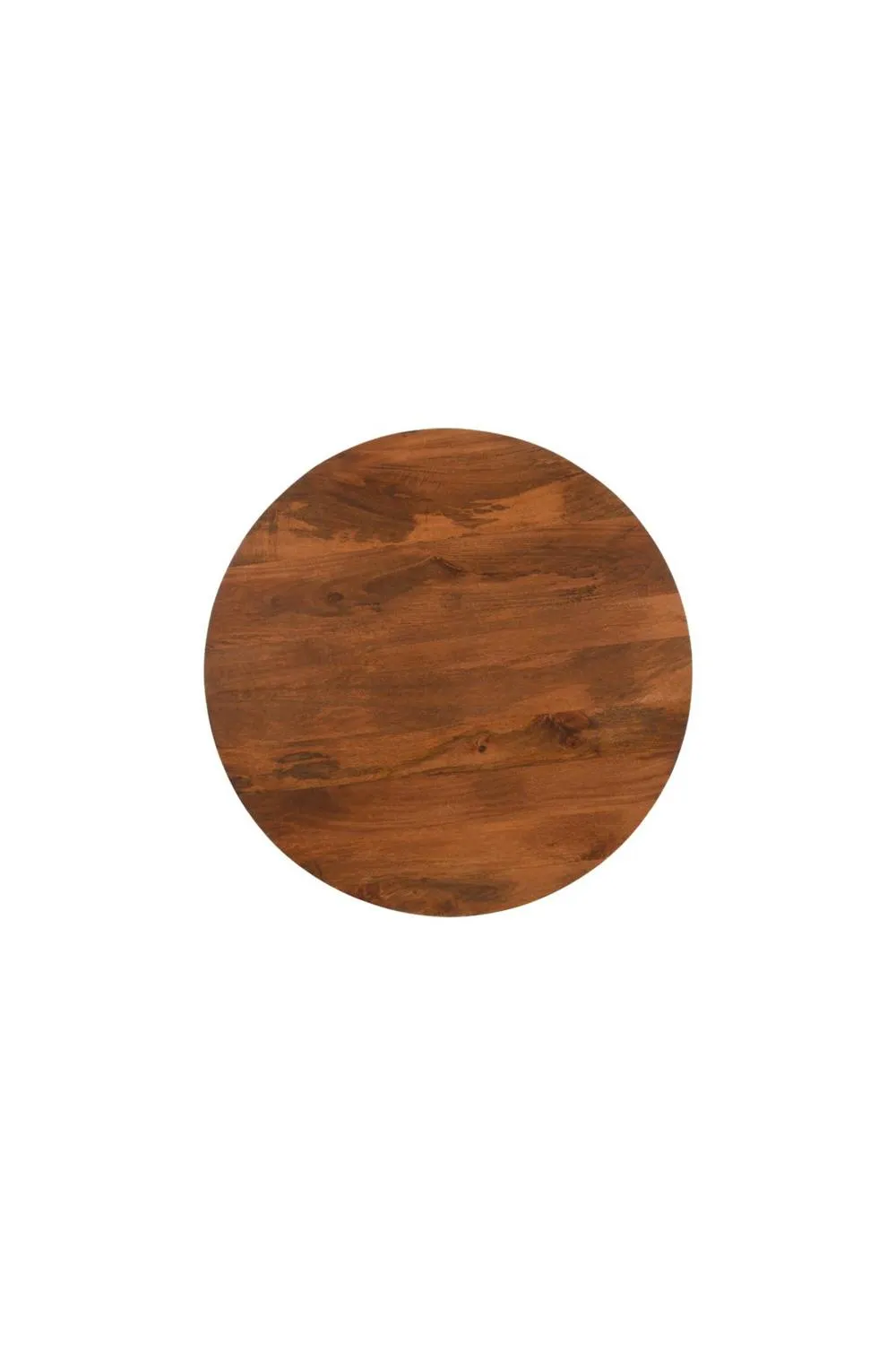IH Design Tackley Mango Wood Round Coffee Table with Slatted Base in Brown 5