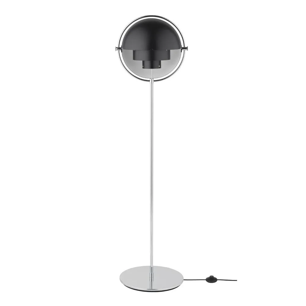 Gubi Multi Lite Floor Lamp Chrome Black Shade 3
