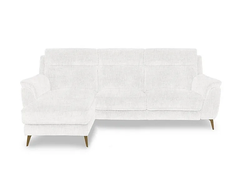 Eclipse Fabric 3 Seater Left Hand Facing Chaise End Sofa - Frost