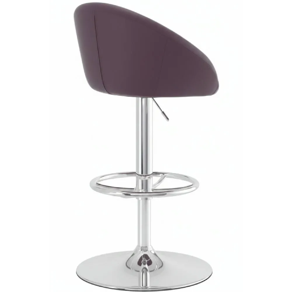 netfurniture Lombardy Kitchen Breakfast Bar Stool - Purple Seat Chrome Frame 2