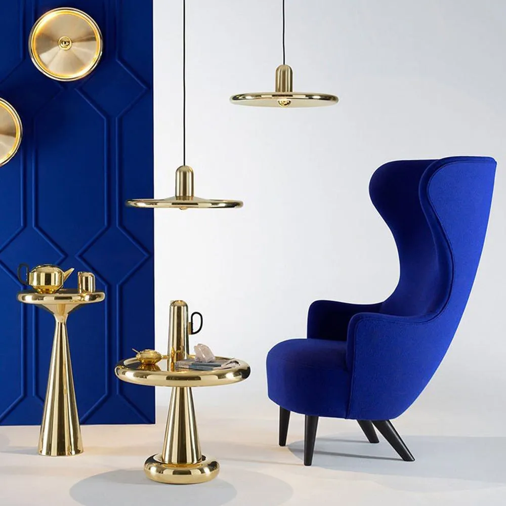 Tom Dixon Wingback Chair in Hallingdal 764 with Black Legs 3