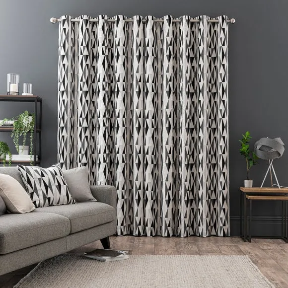 Elements Triangles Eyelet Curtains 4