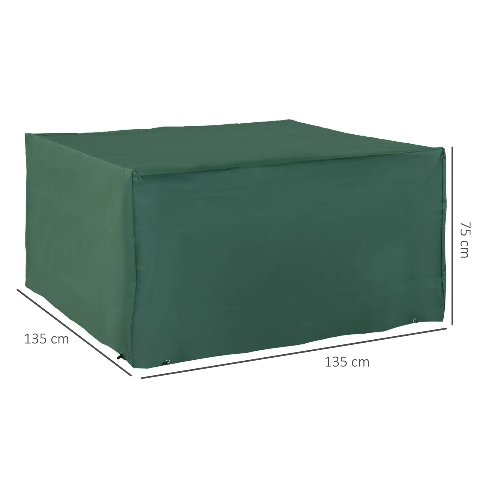 OUTSUNNY UV Rain Protective Cover For Garden Patio Wicker Rattan in Bright Green 3