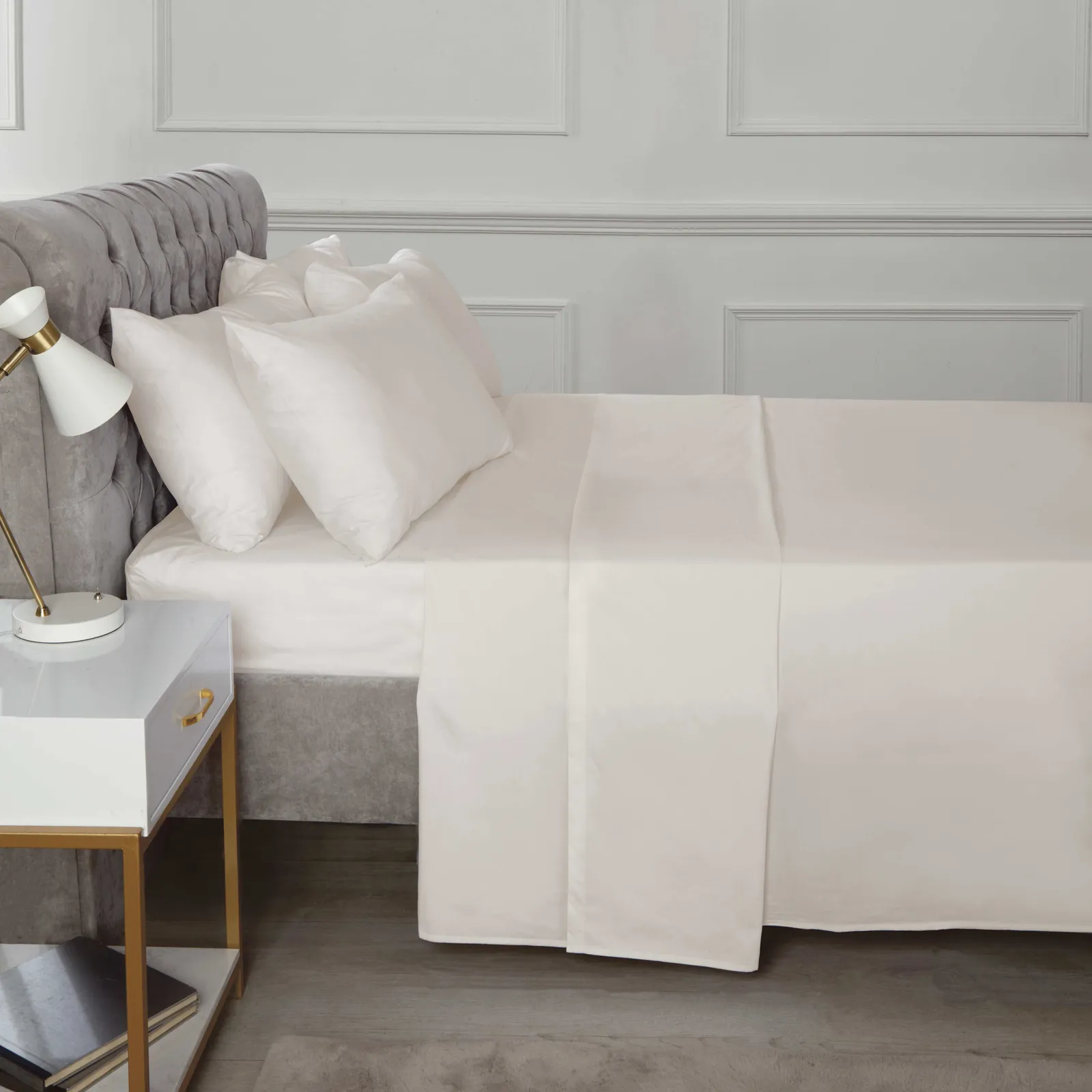 Rapport Home TH Percale Flat Sheet in Cream 1