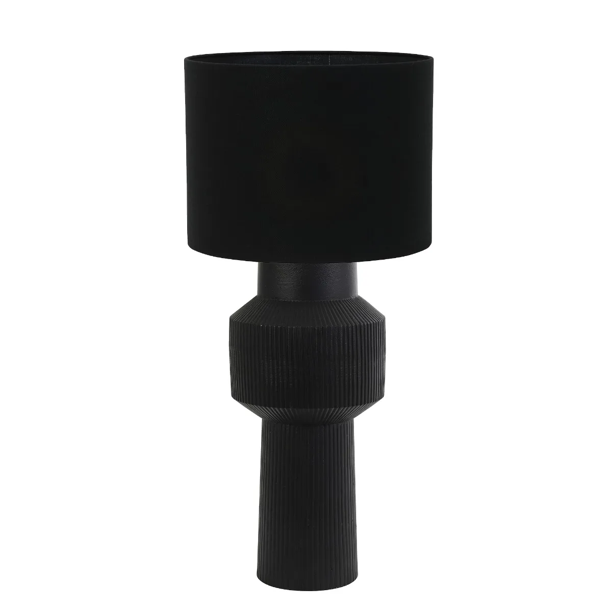 Black Sculpted Table Lamp