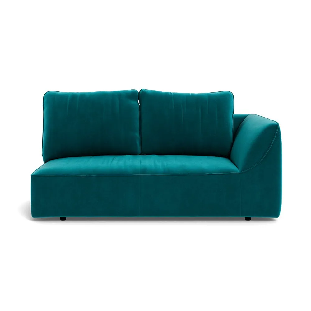 Heal's Morven Right Hand Facing 2 Seater Unit Smart Velvet Petrol 1