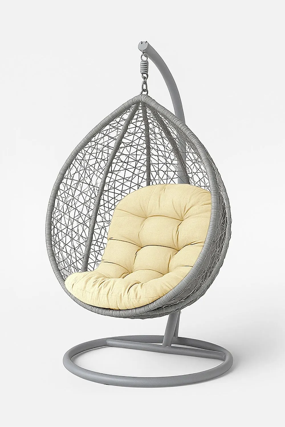 Homescapes Luxury Egg Chair Cushion, Hanging Basket Swing Chair Cushion in Cream