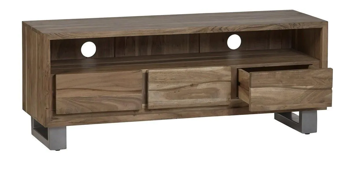 IH Design Wollaston Natural Essential Live Edge Large Media Unit in Brown 3