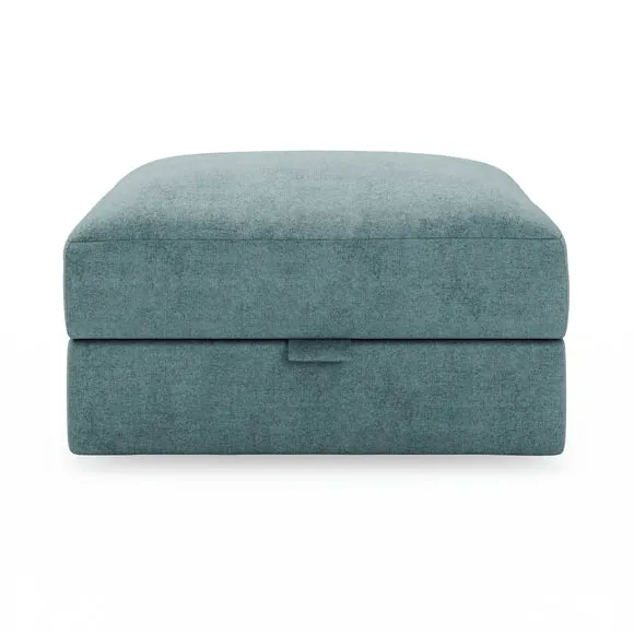 Hattie Tonal Plush Chenille Storage Footstool 2