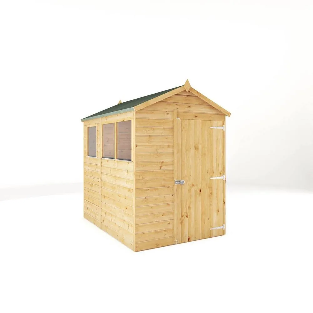 Mercia 7 x 5 Feet Modular Shiplap Apex - Wood - L221.4 x W159.3 x H215.9 cm in Light Brown