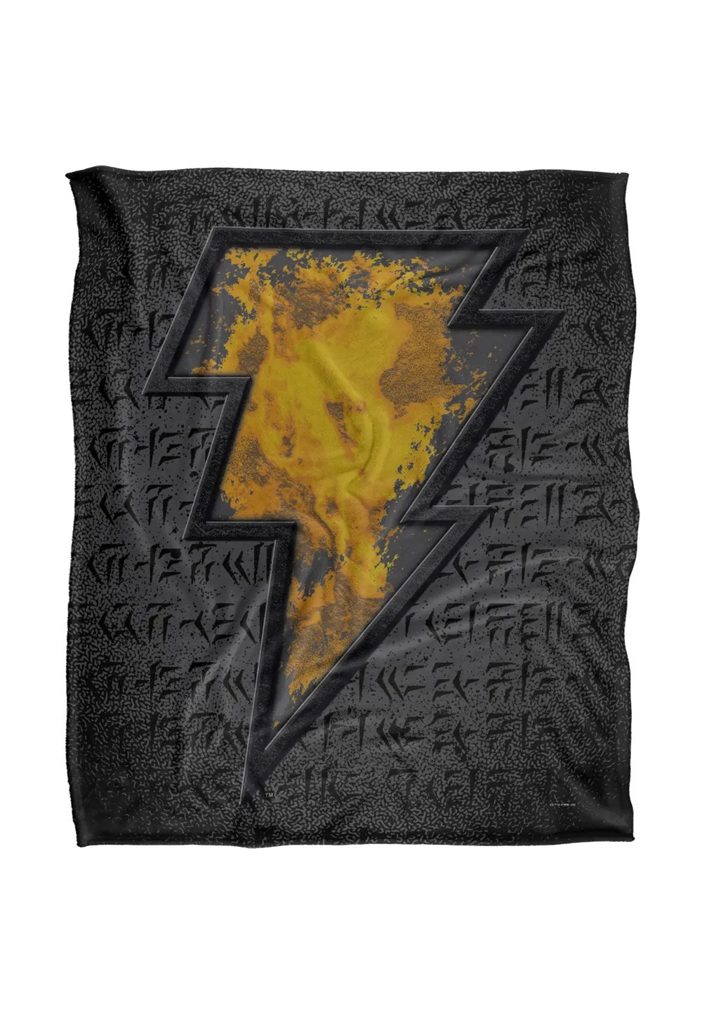 Black Adam Blanket, 152x127 cm Beveled Bolt Silky Touch Super Soft Throw Blanket in White