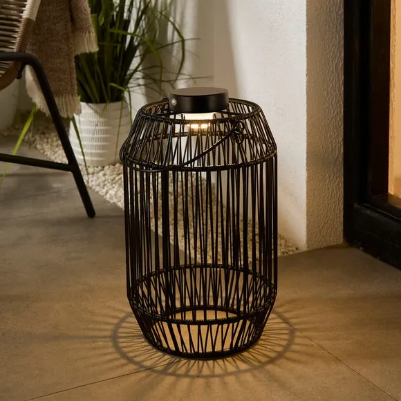Weaved Rechargeable Touch Dimmable Outdoor Lantern 2