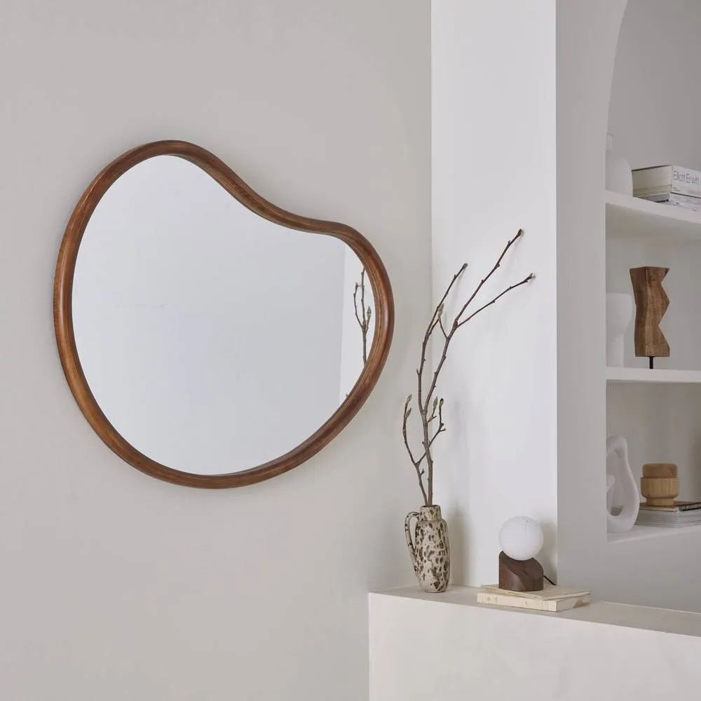 sweeek 95cm wooden mirror in Dark Brown 3