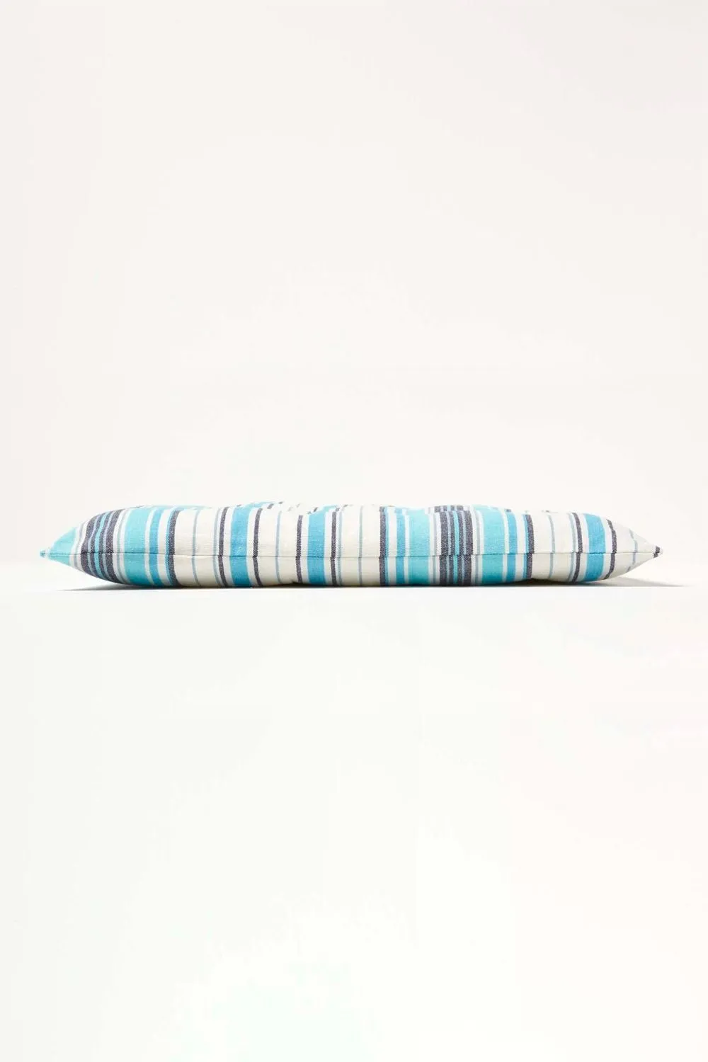 Homescapes 4 Pack Seat Pads Cotton Blue Striped Indoor Outdoor Garden Cushion, 40cm 5
