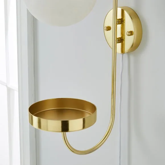 Gigi Plug In Wall Light with Shelf 4