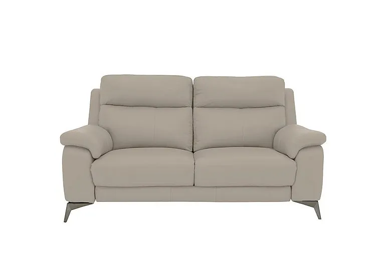 Missouri 2 Seater Leather Sofa - Silver Grey
