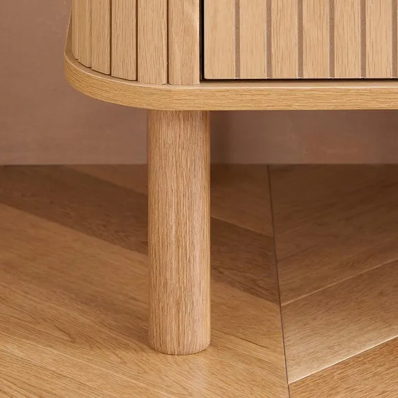 Axel 2 Drawer Fluted Bedside Table 4