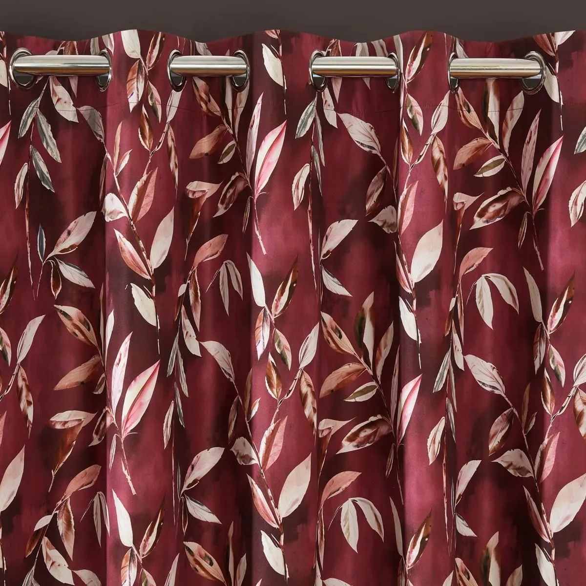 Sundour Madrid Eyelet Curtains in Wine 2