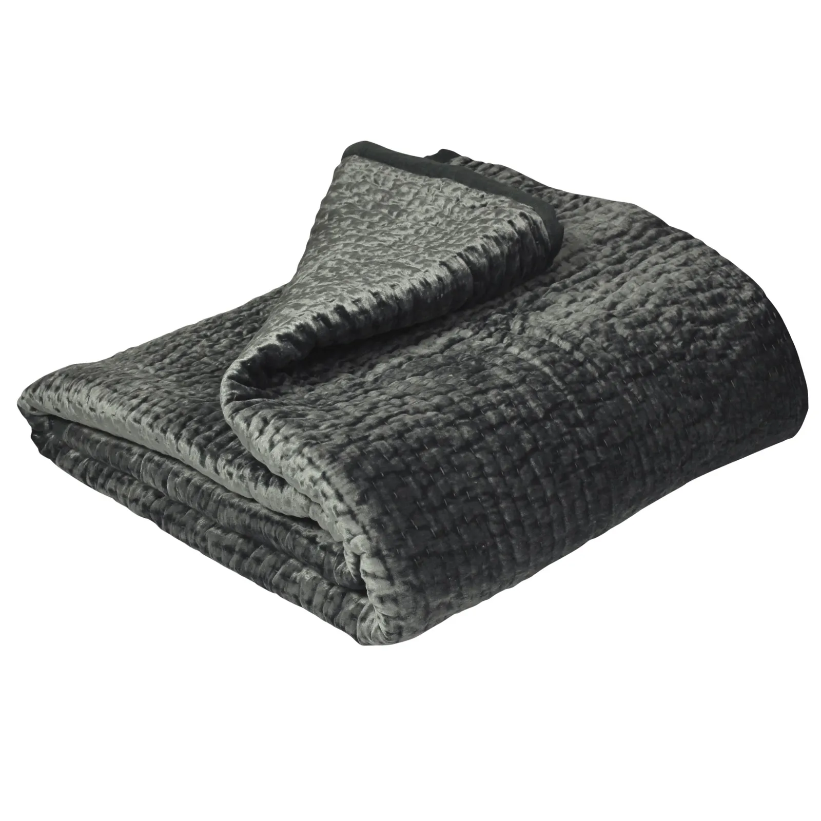 Paoletti Brooklands Quilted Bedspread in Dark Grey 4
