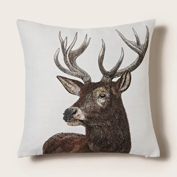 Tapestry Stag Square Cushion 3
