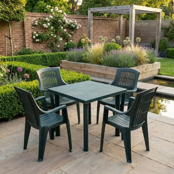 Trabella Alana Square Patio Table with 4 Bonnie Chairs