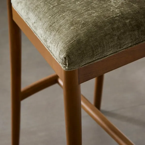 Betsie Counter Height Barstool, Olive Chenille 3