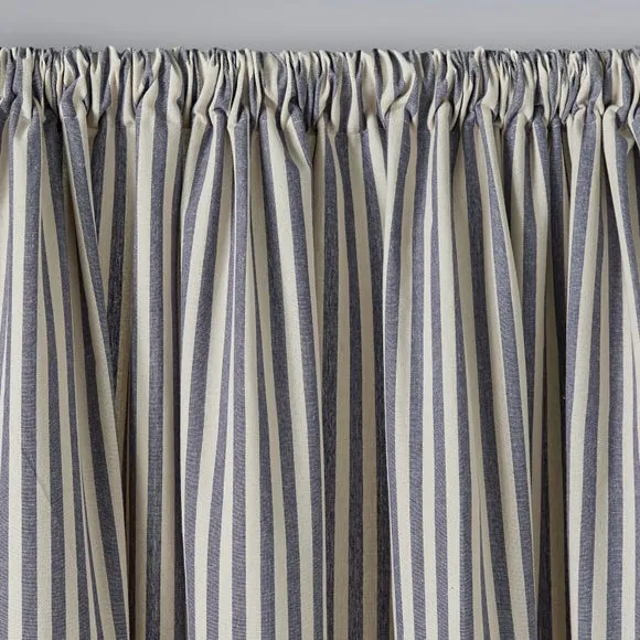 Linford Stripe Unlined Slot Top Curtains 1