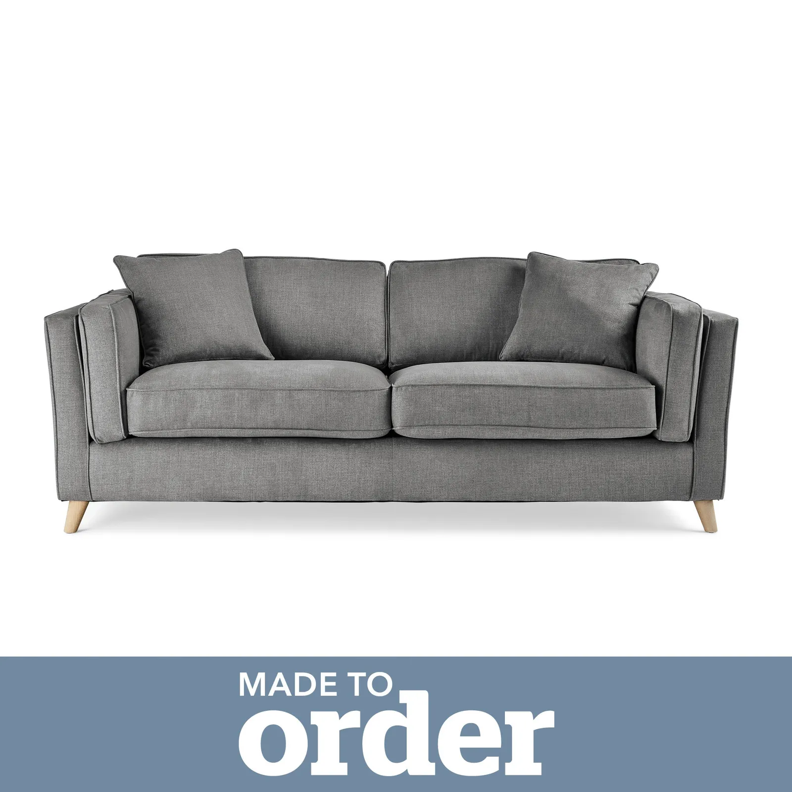 Arabella 3 Seater Sofa Brushed Plain Fabric Brushed Plain Graphite