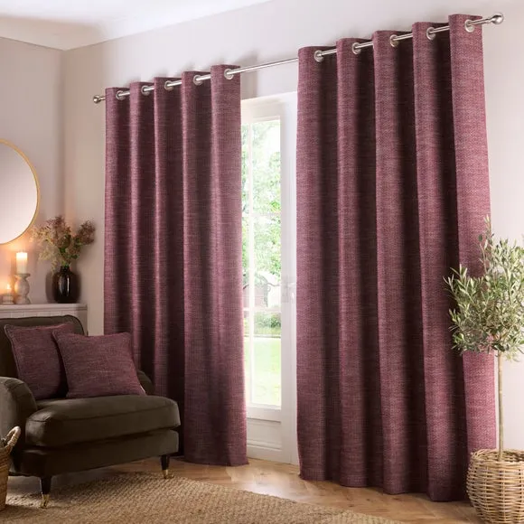 Churchgate Swithland Herringbone Eyelet Curtains (Blackout Available) 2
