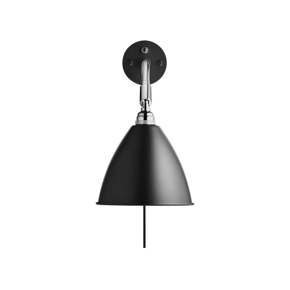 Gubi Bestlite BL7 Wall Lamp Chrome Base Black Shade 2