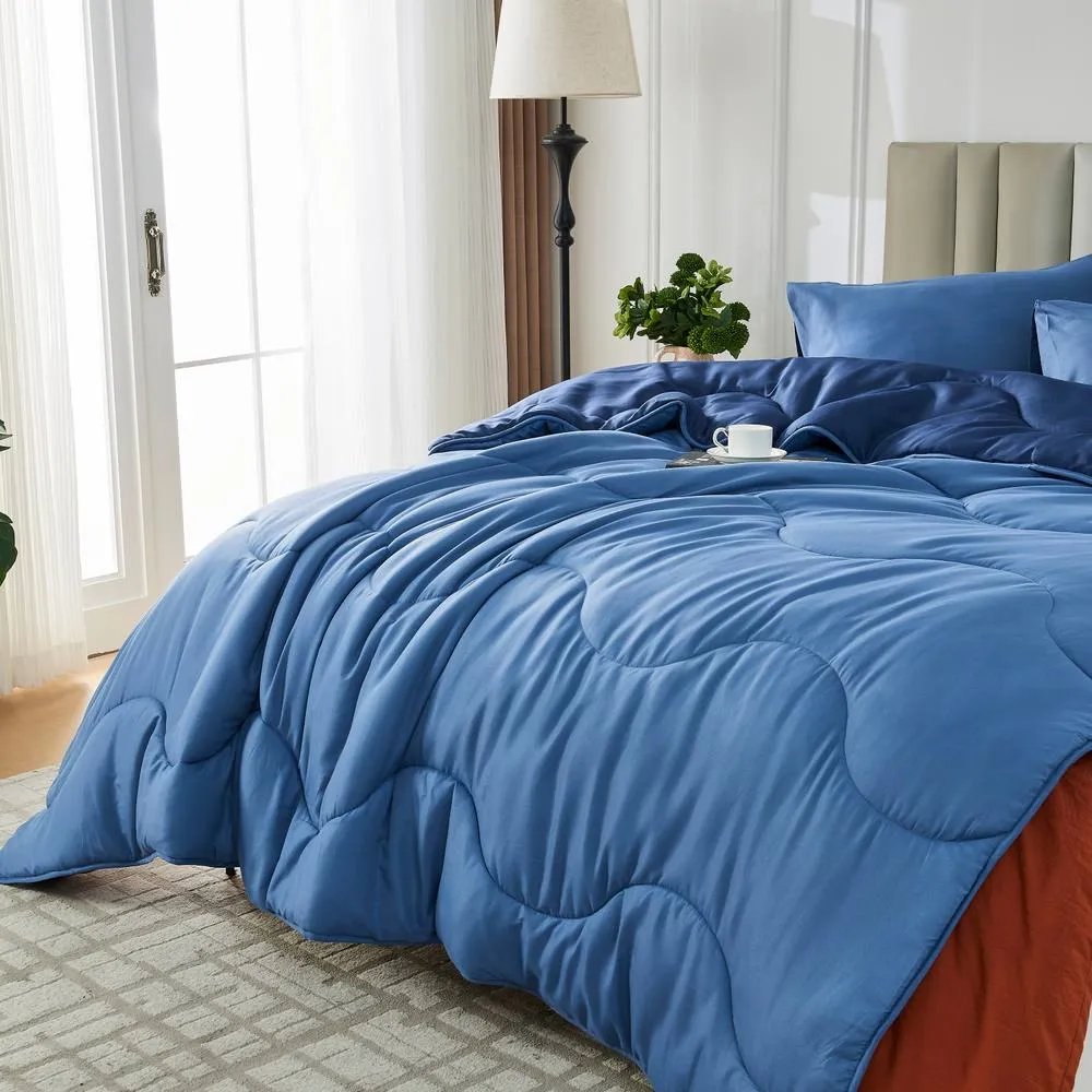 GAVENO CAVAILIA Coverless Microfiber Duvet in Blue 4