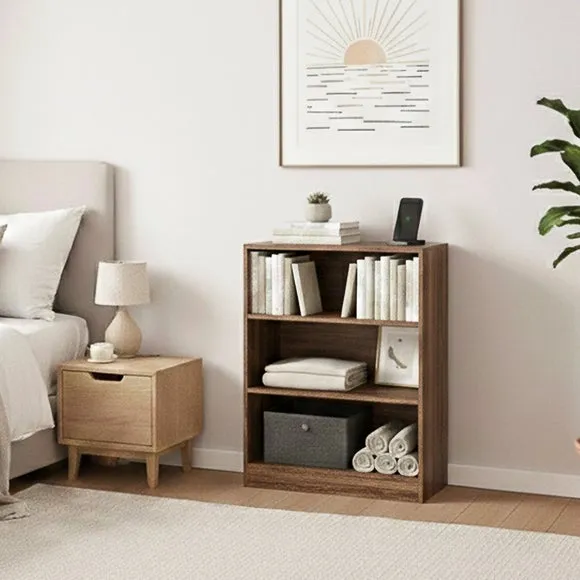 Cambridge 3 Tier Low Bookcase 3