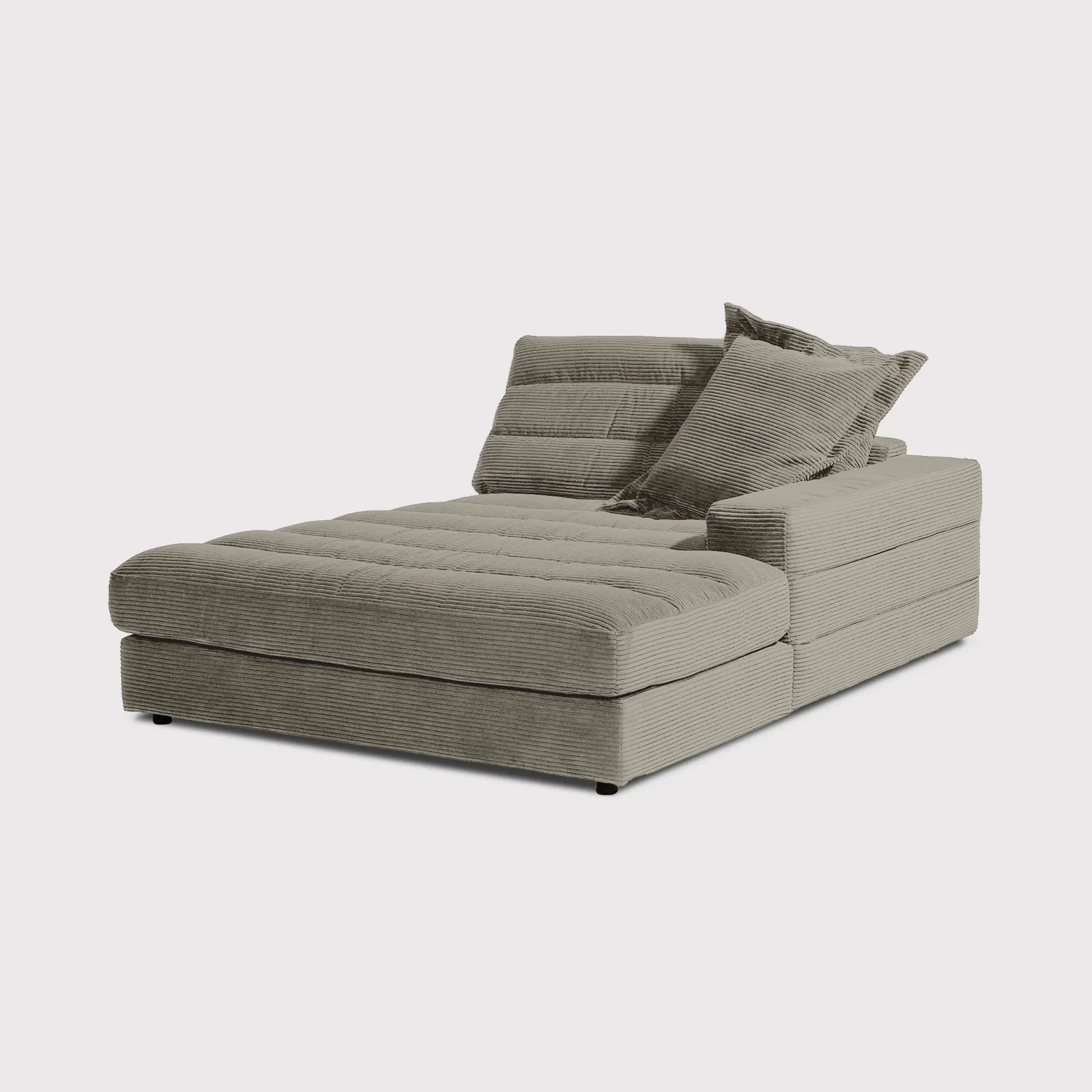 Twain Large Long Armchair Armrest Right Modular Sofa, Grey Fabric | Barker & Stonehouse 2