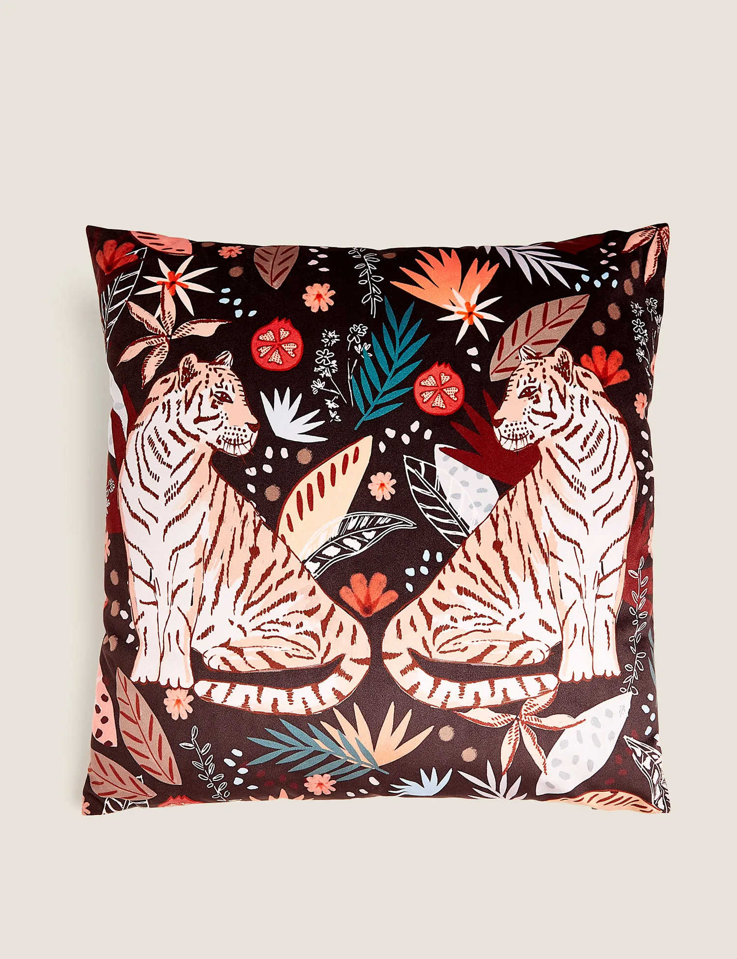 M&S Velvet Tiger Cushion