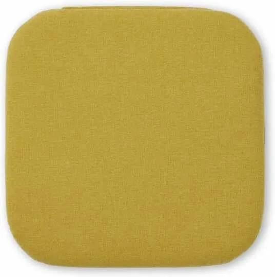 Dorin Set of 4 Seat Pads, 38 x 38cm, Mustard Yellow