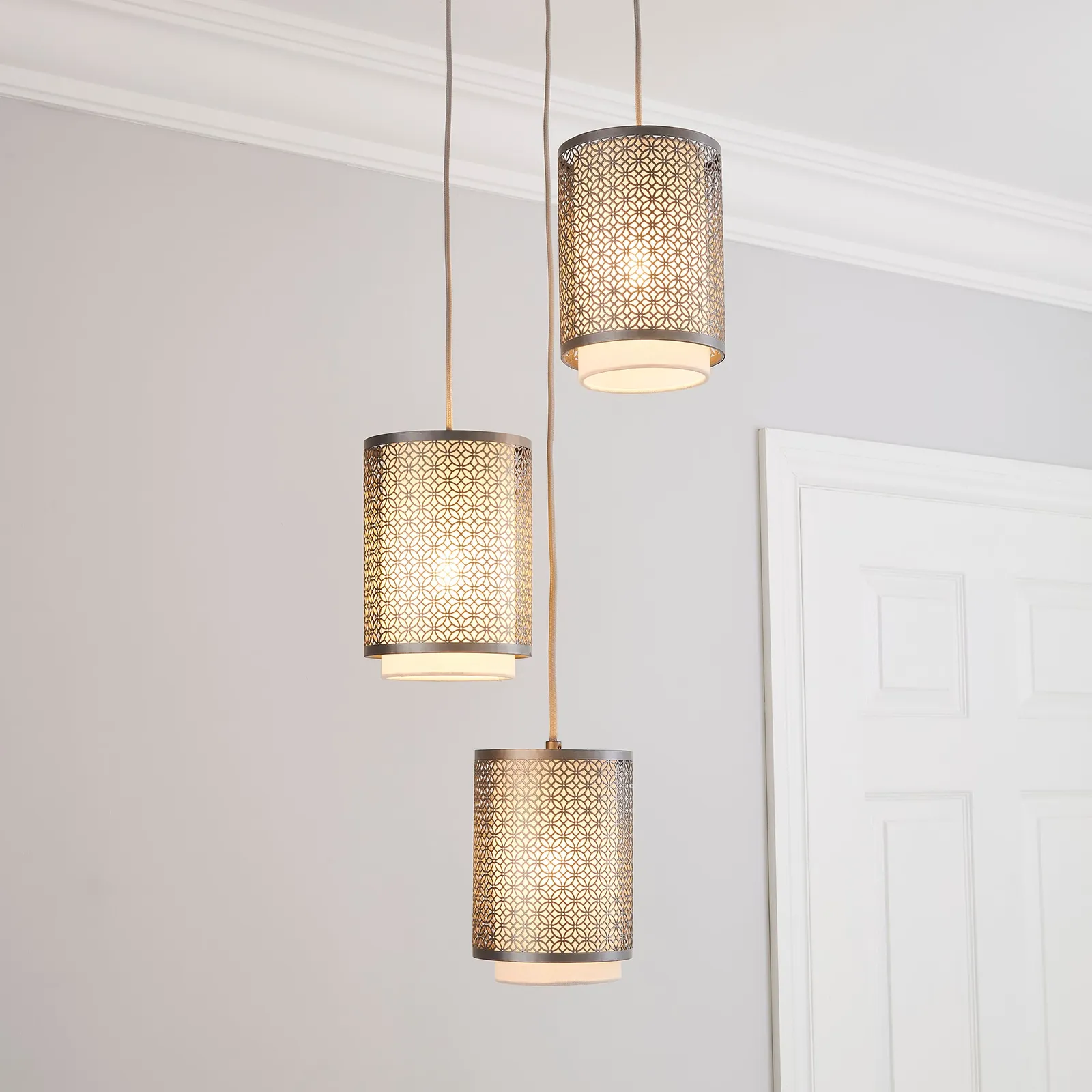 Vienna Cluster Ceiling Fitting Grey