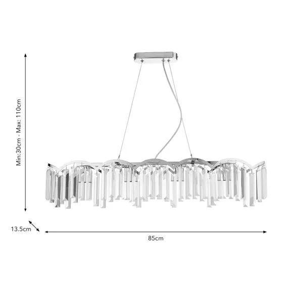 Avila 4 Light Adjustable Diner Ceiling Light 6