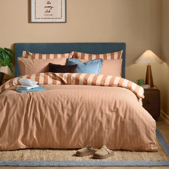 furn. The Ultimate Stripe Polycotton Duvet Cover & Pillowcase Set