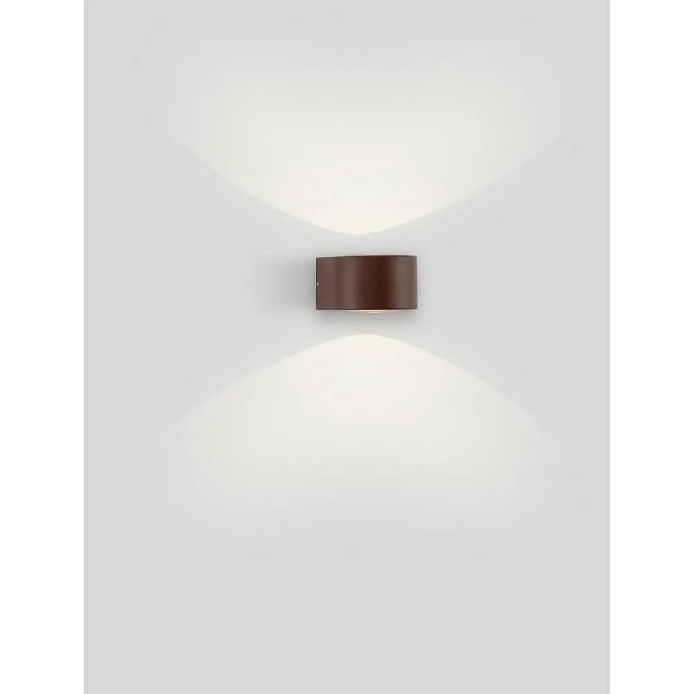 Netlighting Opera Outdoor Up Down Wall Lamp Corten LED 11W 950lm IP54 3000K in Brown 3