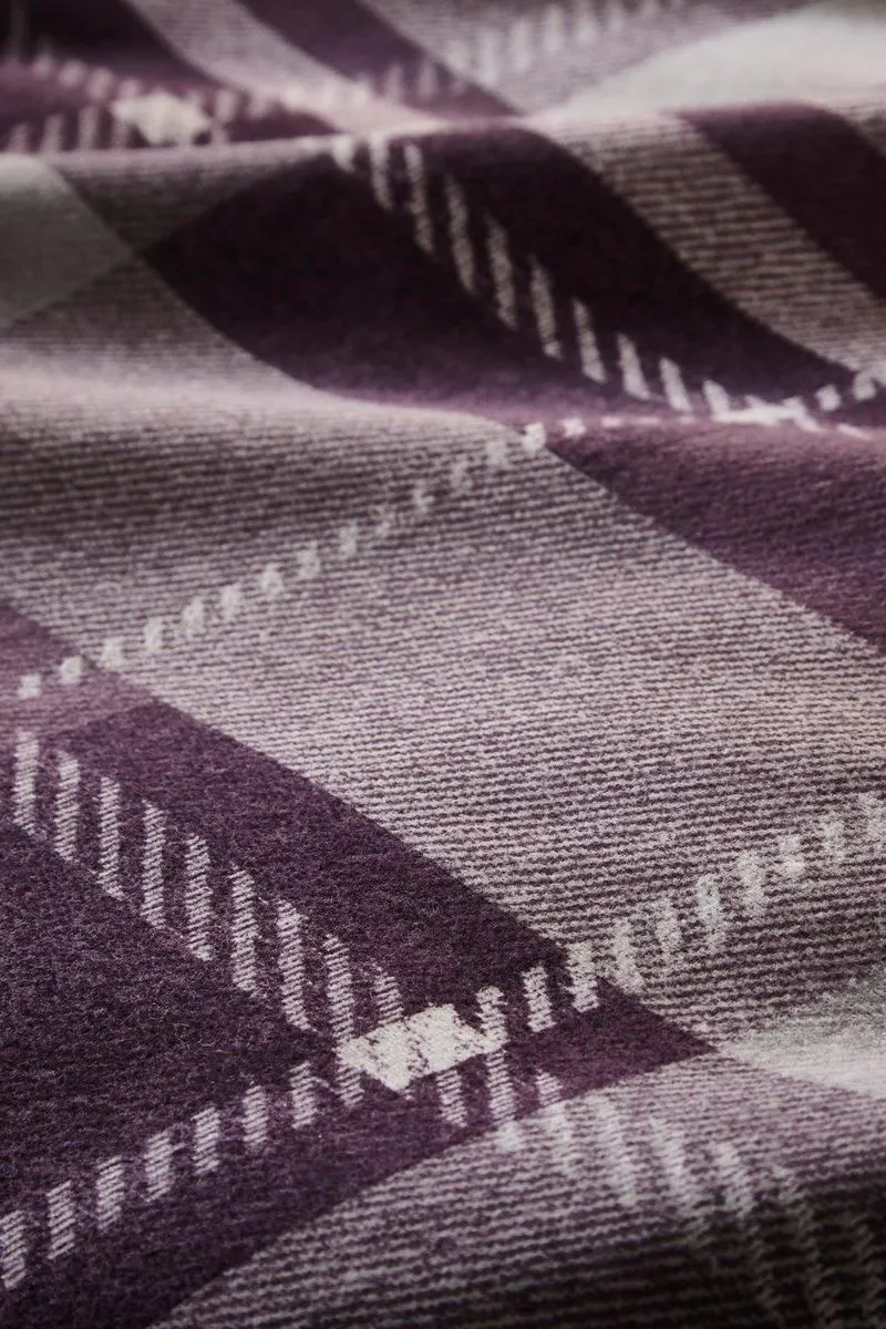 Dreams & Drapes 'Colville Check' 100% Brushed Cotton Duvet Cover Set in Plum 5