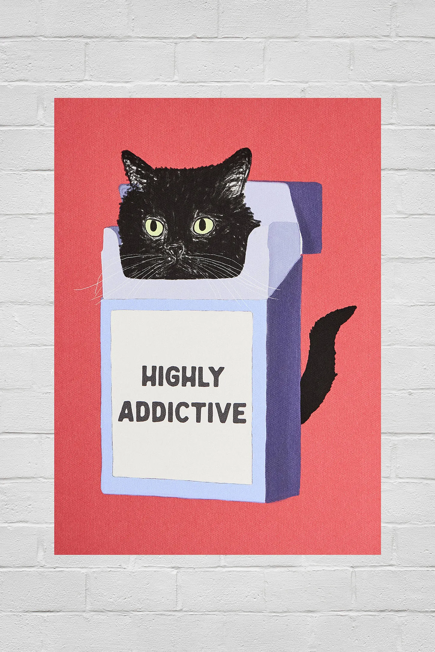 Highly Addictive 30x40 Wall Art Print - Dark Orange