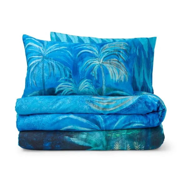 Matthew Williamson Midnight Palms 100% Cotton Reversible Duvet Cover & Pillowcase Set 5