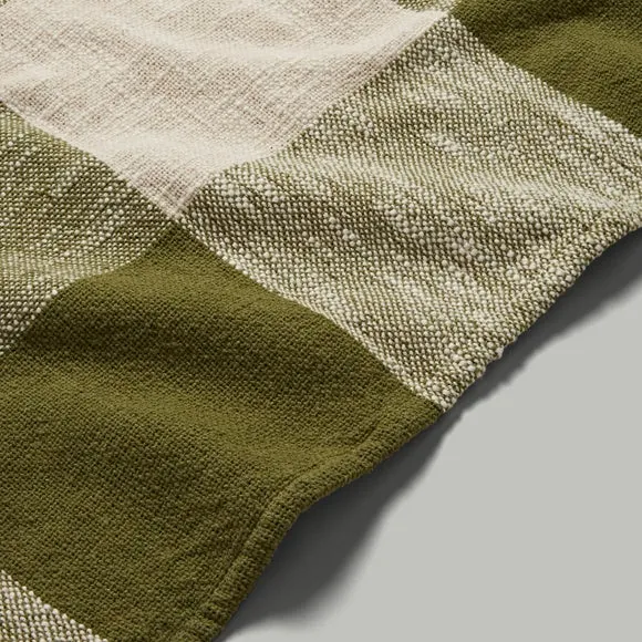 Woven Check Cotton Throw Blanket 130cm x 180cm 2